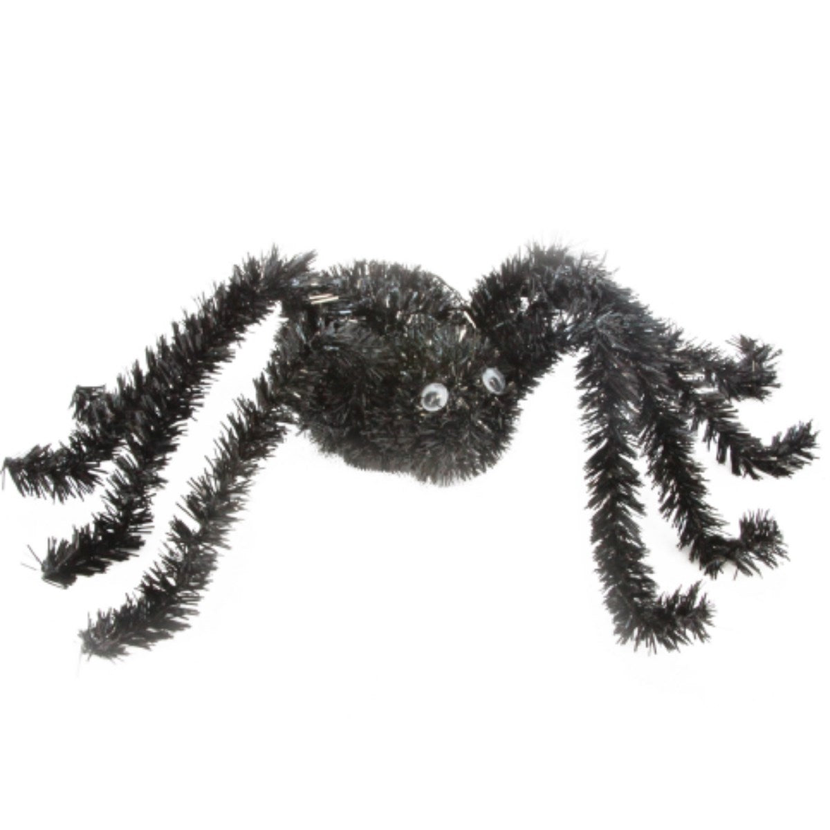 Black Tinsel Spider Ornament