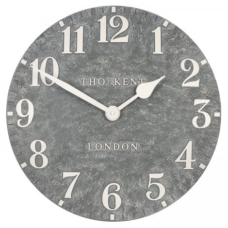 20" Outdoor Arabic Wall Clock Cement