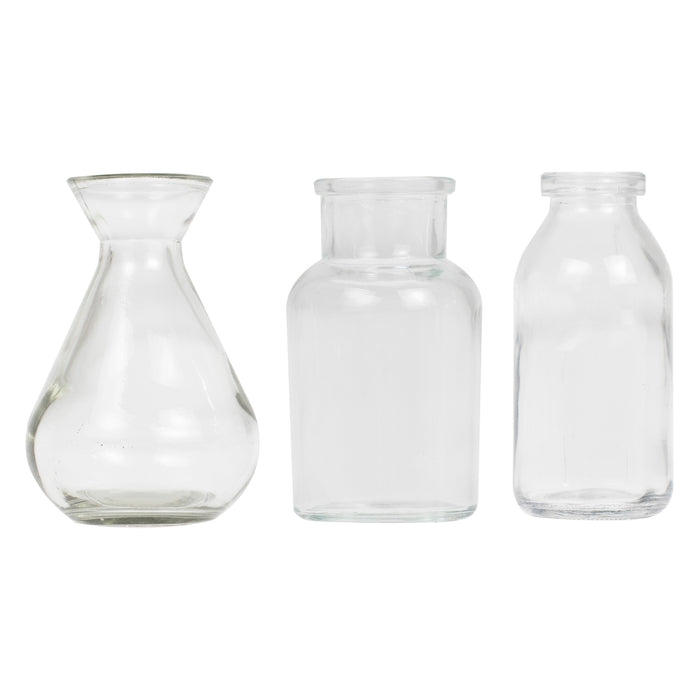 Assorted Glass Mini Vase Set