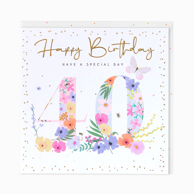 40 Birthday Special Day Floral Luxe