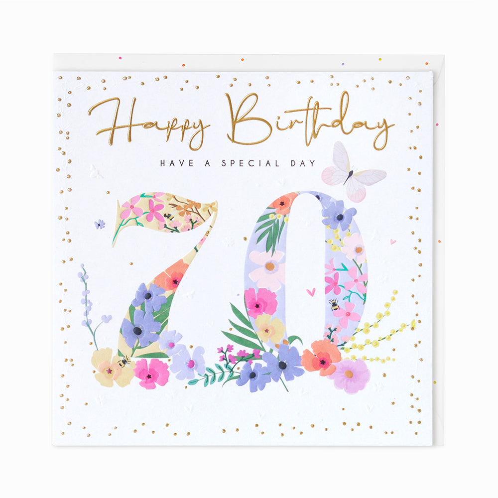 70 Birthday Special Day Floral Luxe