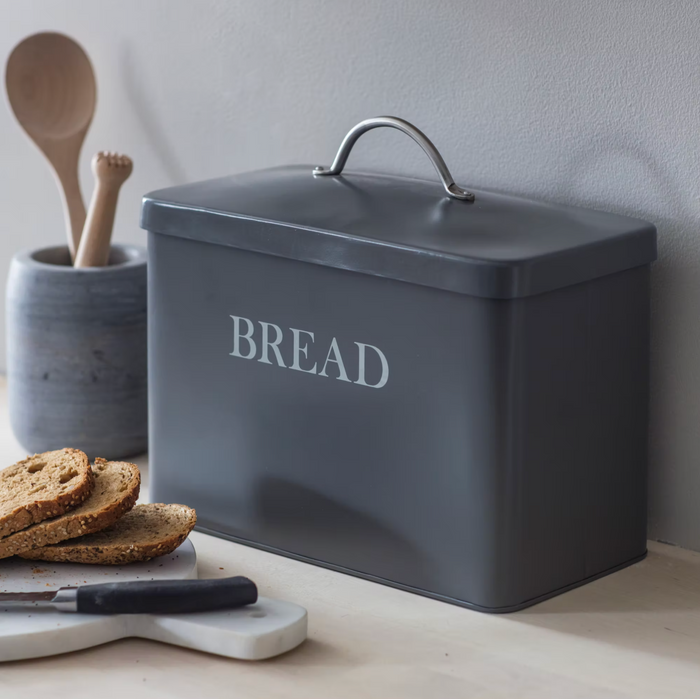 Steel Bread Bin - Charcoal