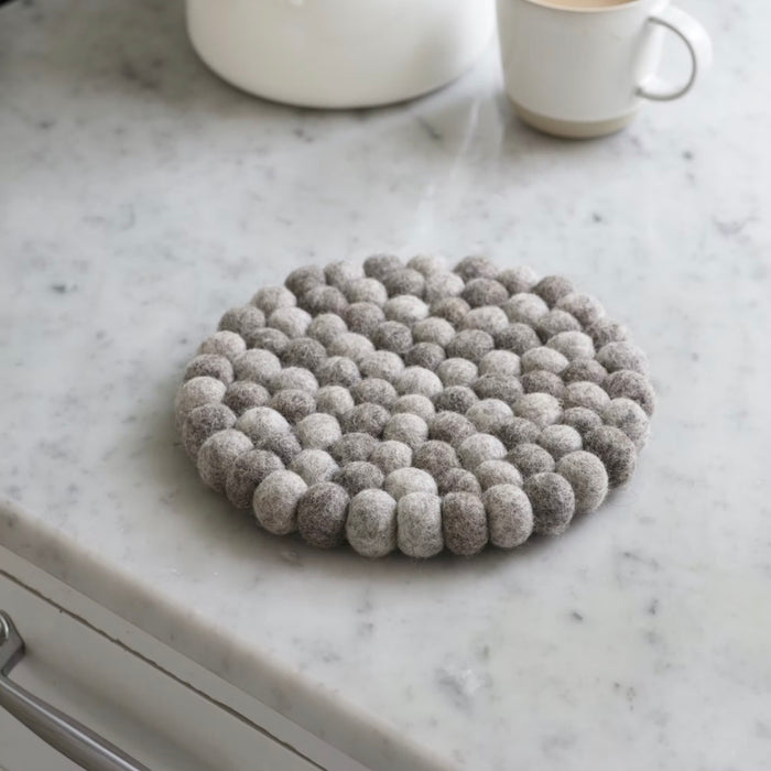 Felt Southwold Circular Trivet - Grey