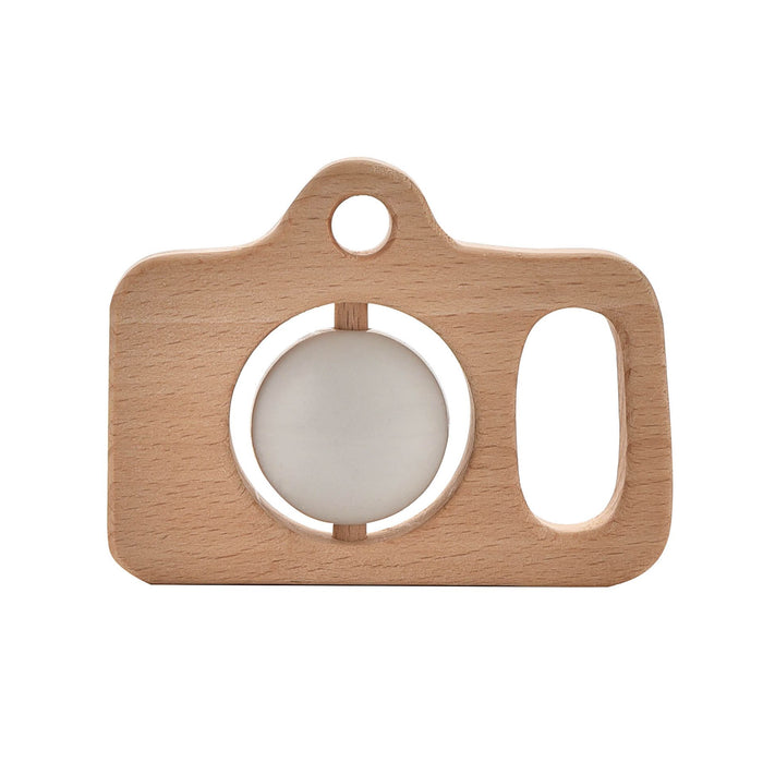 Wood/Silicone Camera Teether