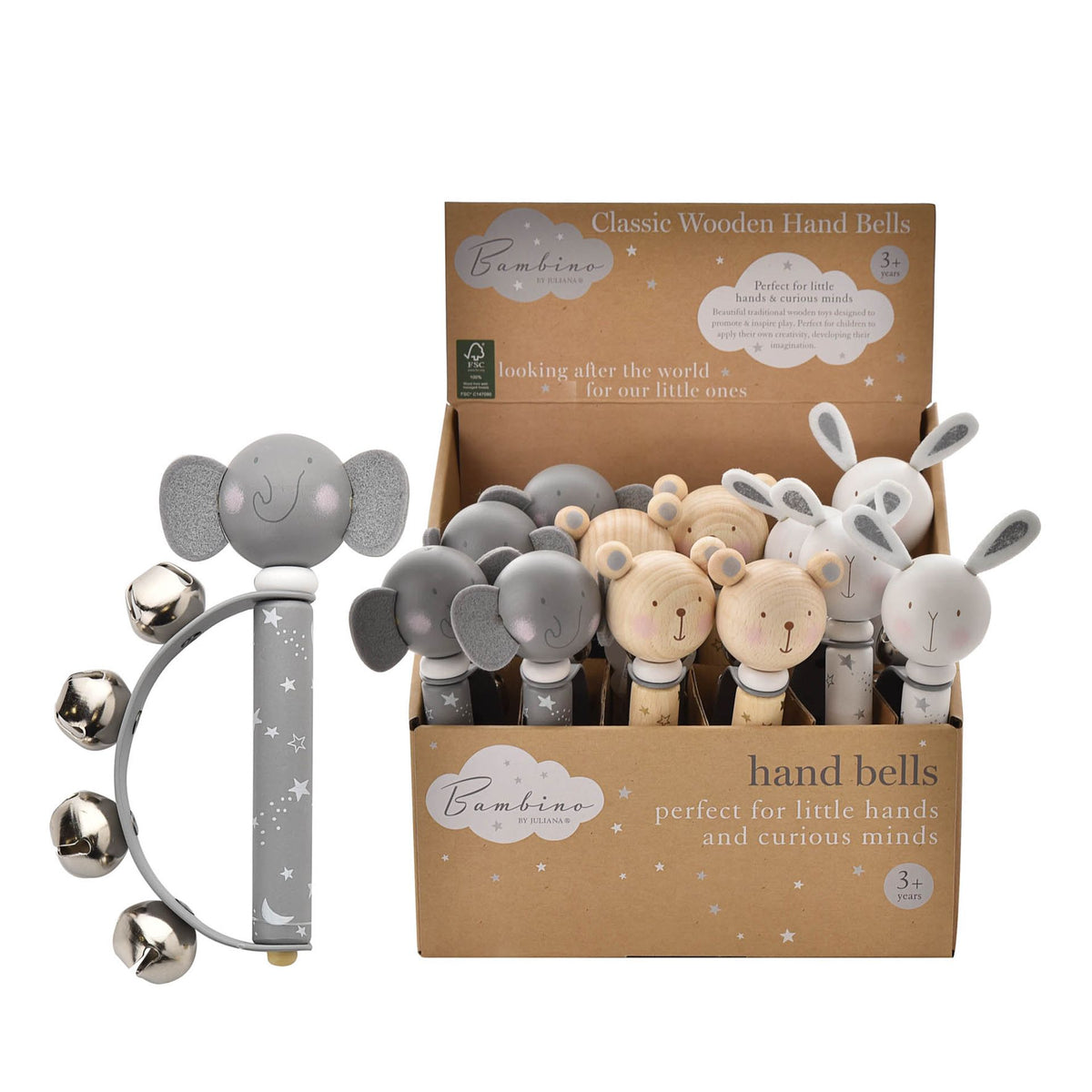 Bambino Toy Wooden Handbells