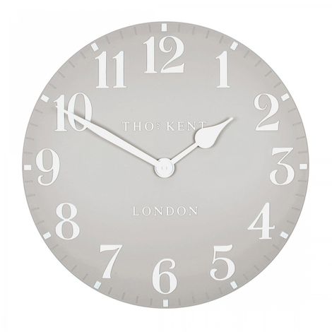 20" Arabic Wall Clock Dove Grey