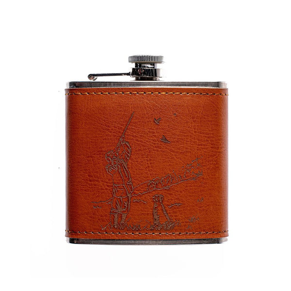 Shooting Leather Hip Flask