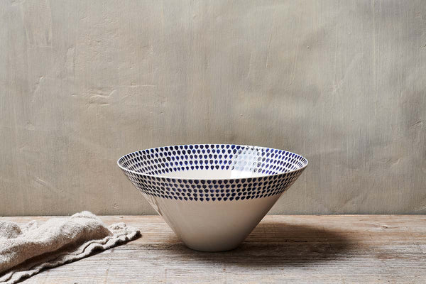 Indigo Drop Serving Bowl - Large