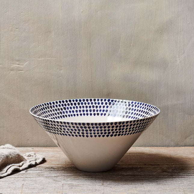 Indigo Drop Serving Bowl - Large