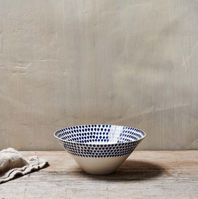 Indigo Drop Serving Bowl - Small